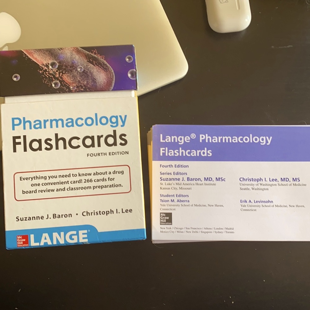 Pharmacology Flashcards Lange fourth edition